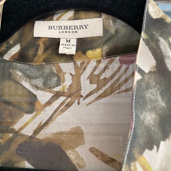 Burberry London Silk semi sheer floral top size M - Picture 4 of 12